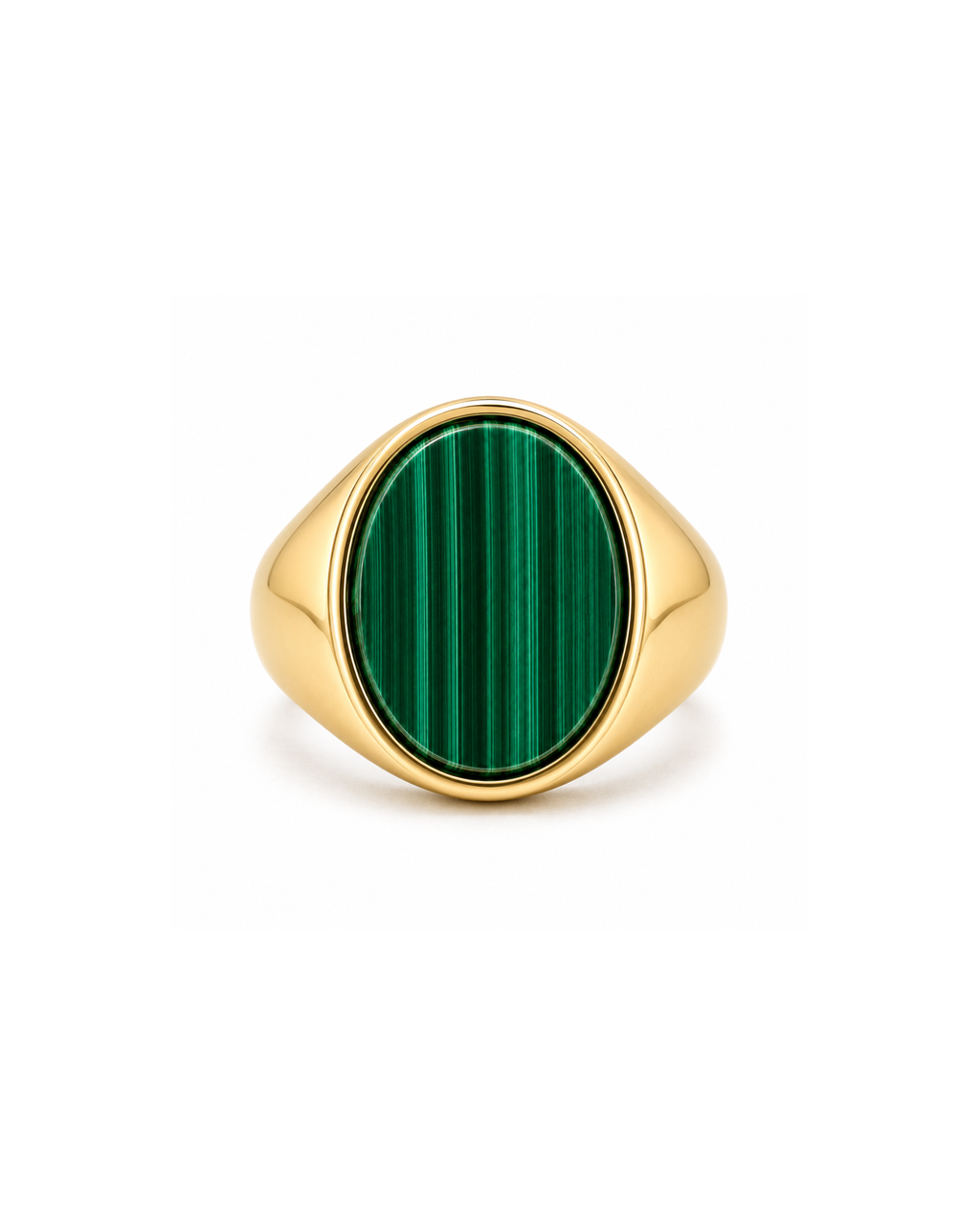 Malachite Signet Ring — 18k Gold