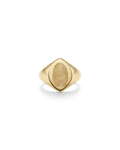18K gold marquise signet ring, personalised imprint