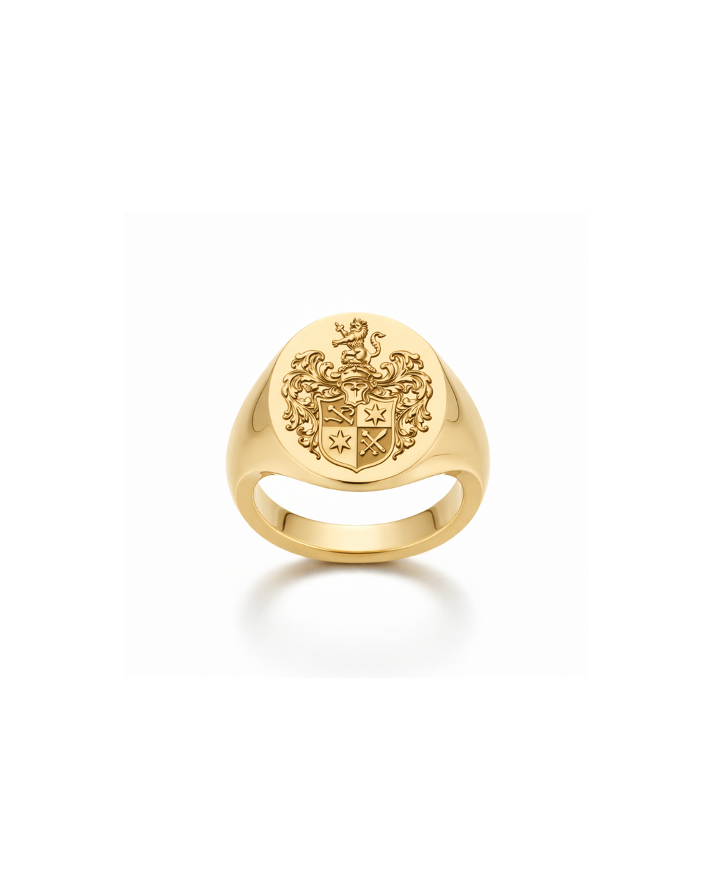 Family Crest Oval Signet Ring Service