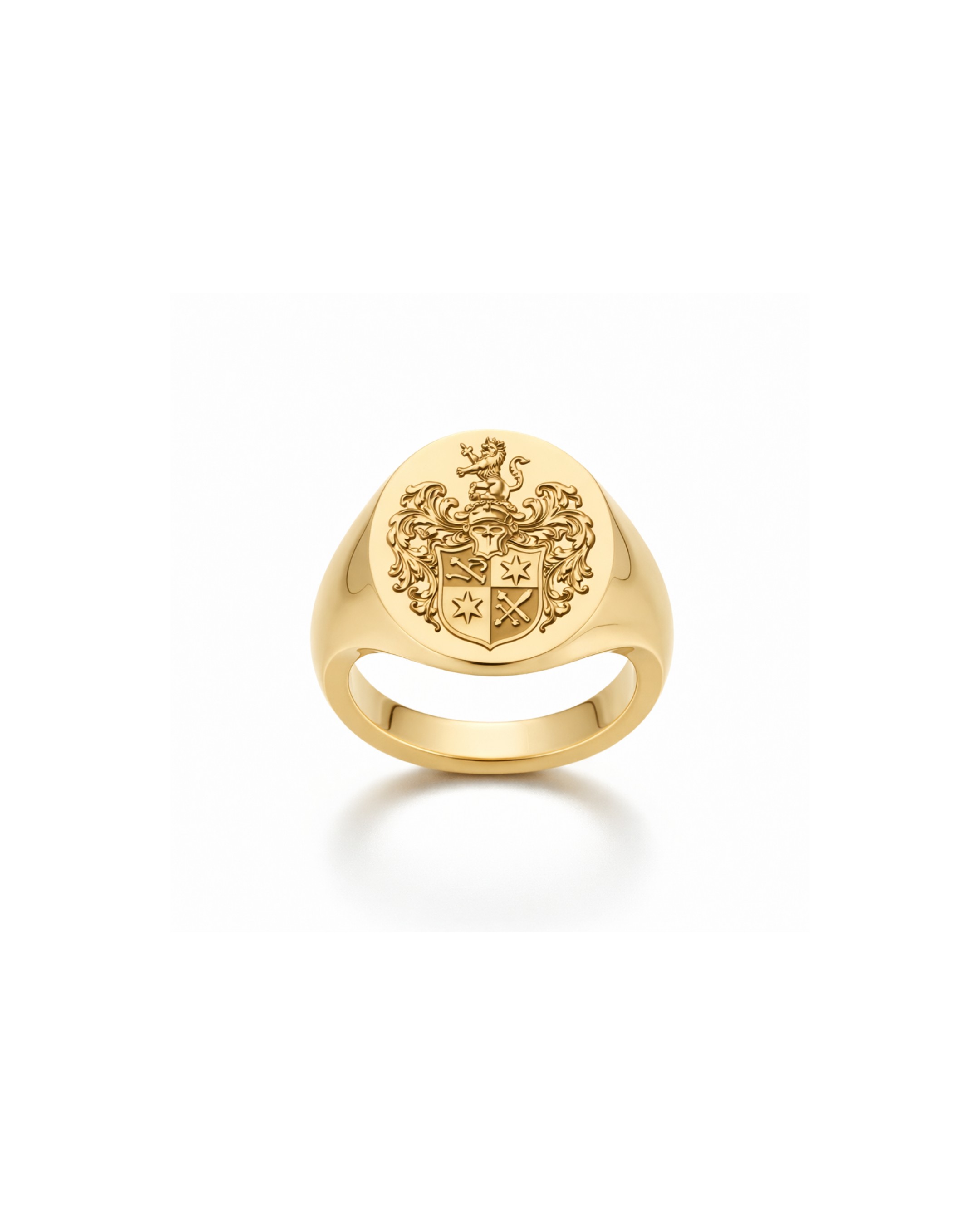 Family Crest Oval Signet Ring Service