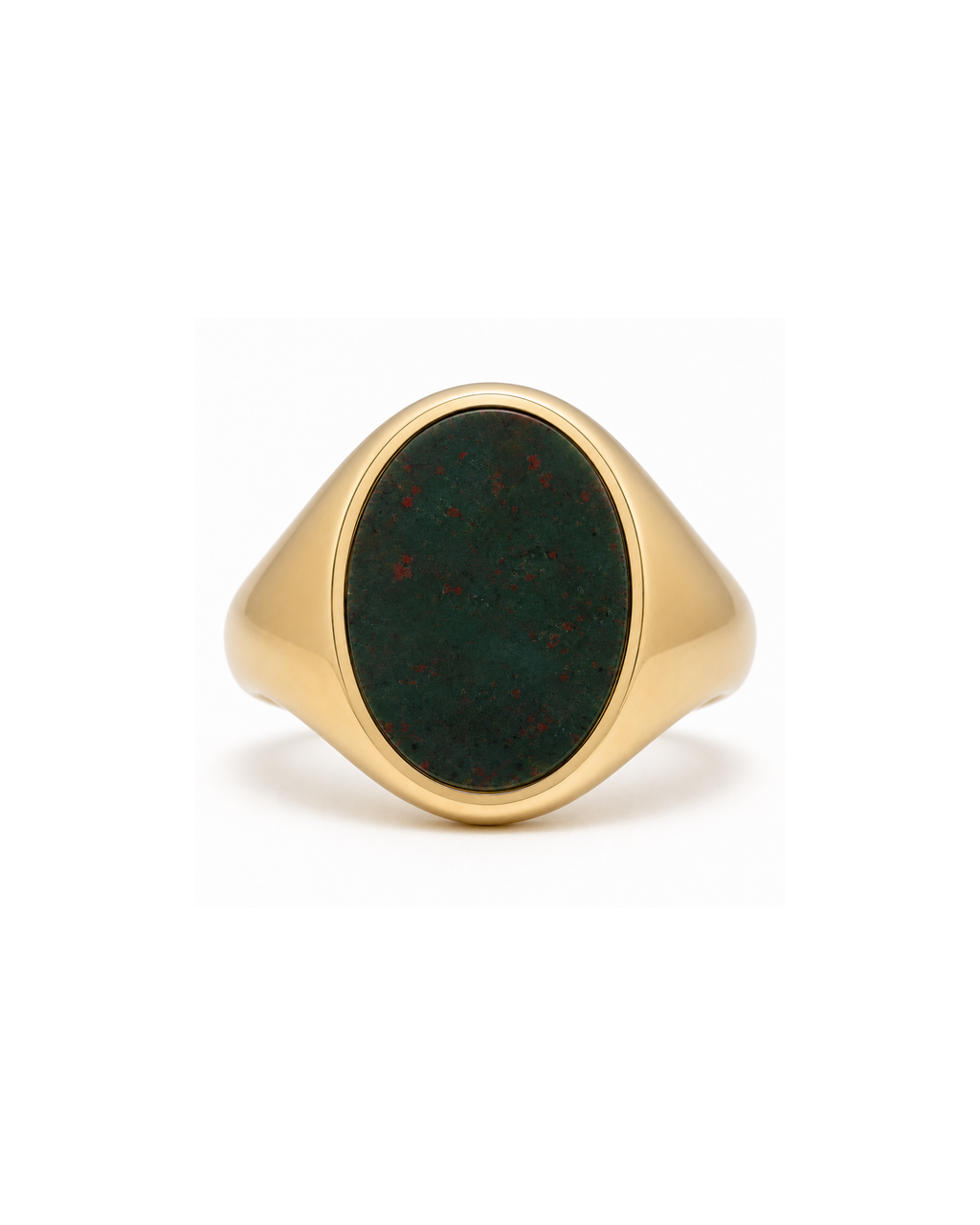 Bloodstone Signet Ring — 18k Gold