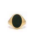 Bloodstone Signet Ring — 18k Gold