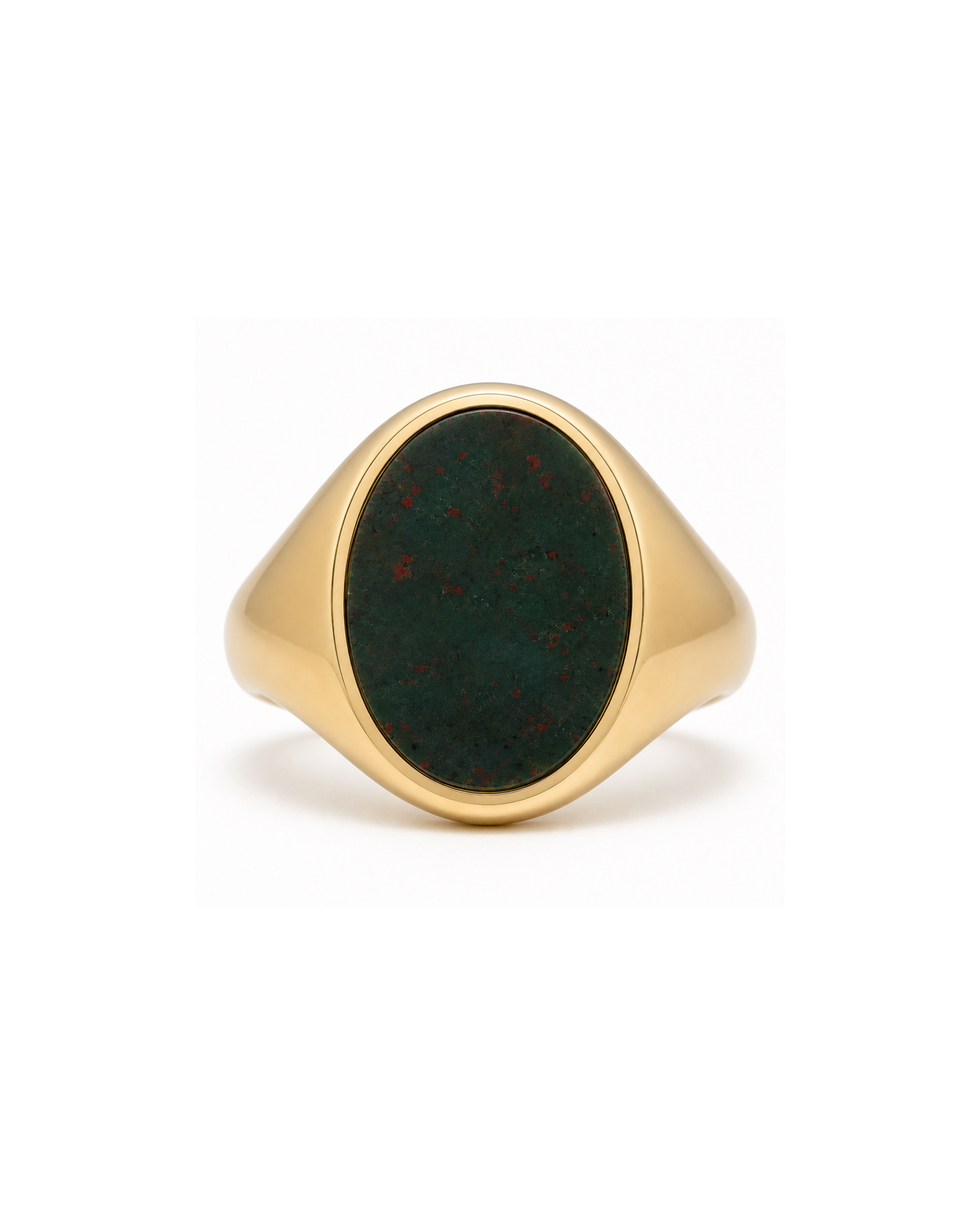 Bloodstone Signet Ring — 18k Gold