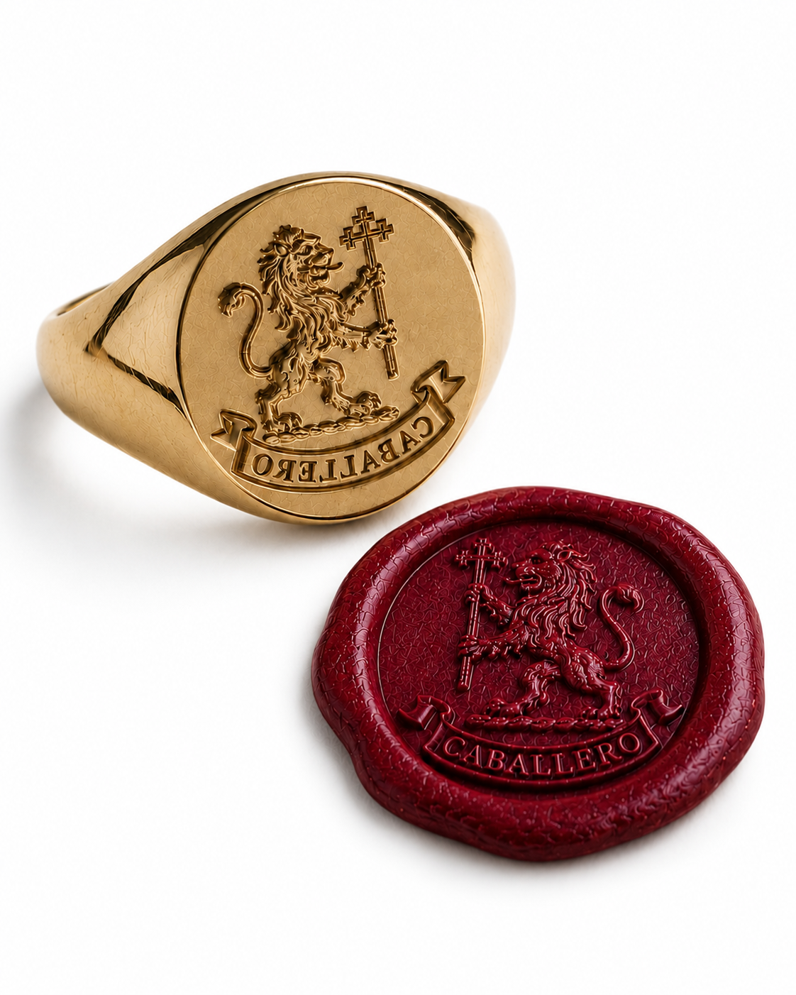 Family Crest Oval Signet Ring Service