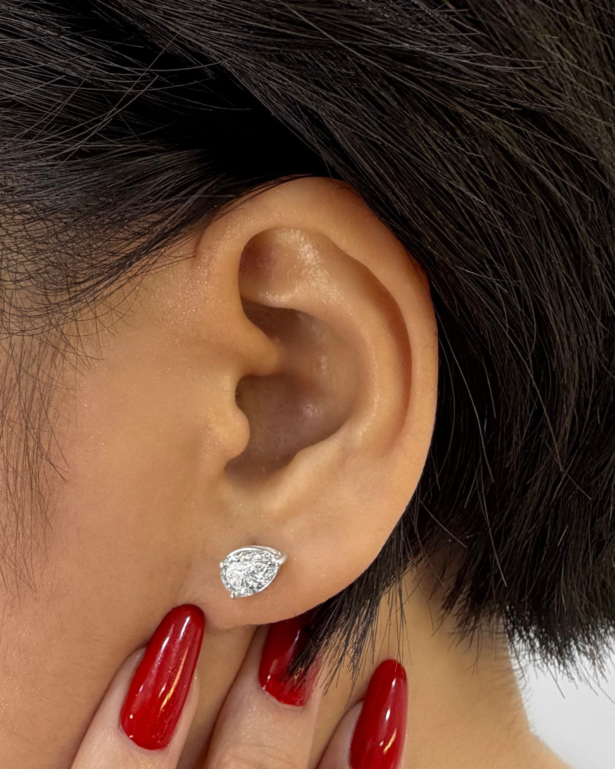 Selene Pear Diamond Studs