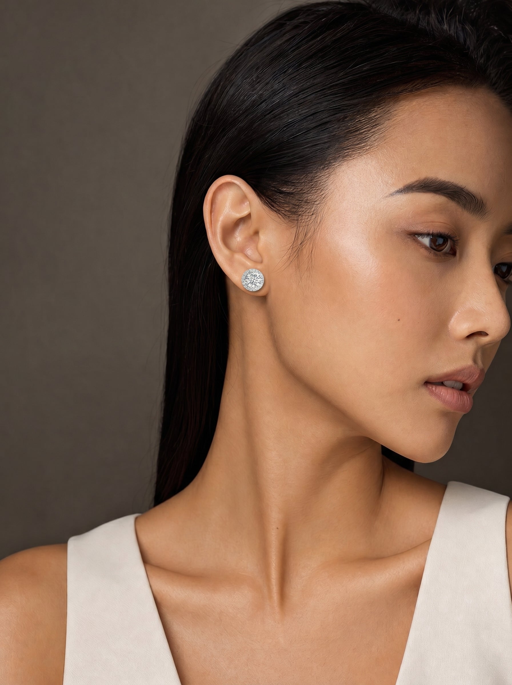Helena Halo Diamond Studs