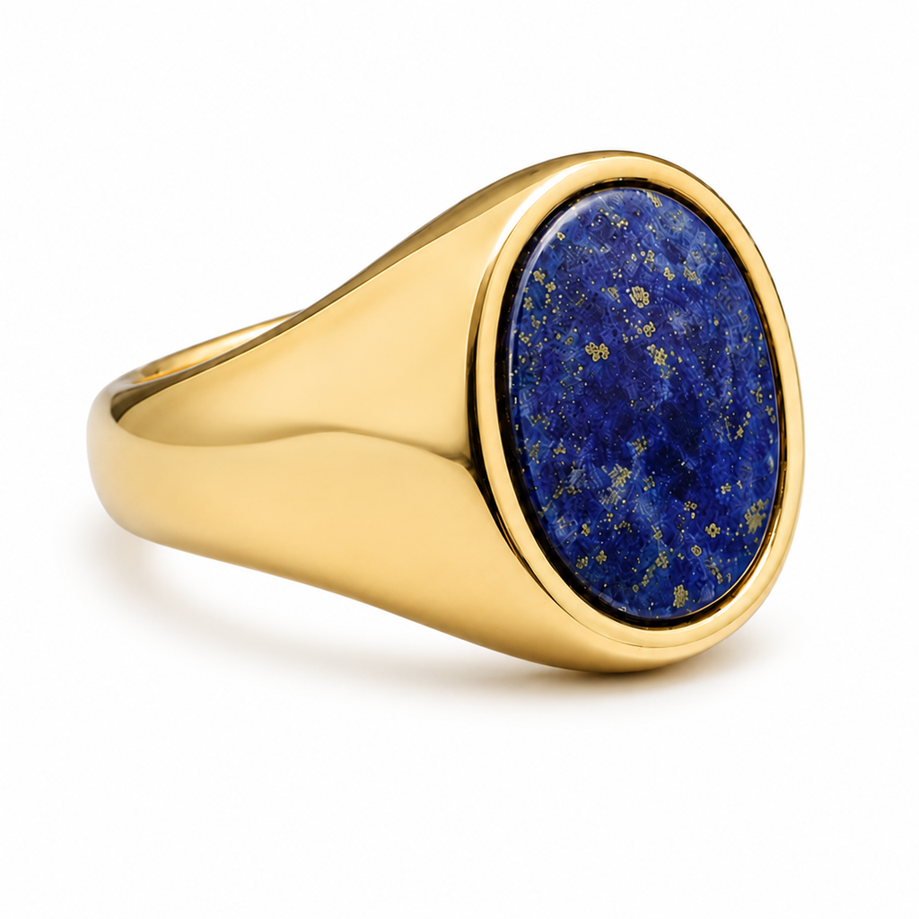 Lapis Lazuli Signet Ring — 18k Gold