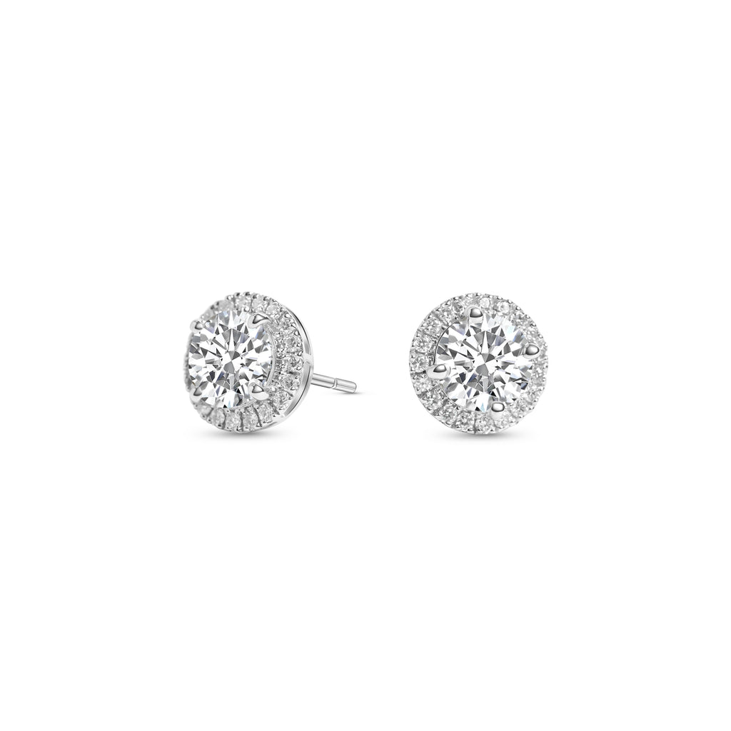 Helena Halo Diamond Studs