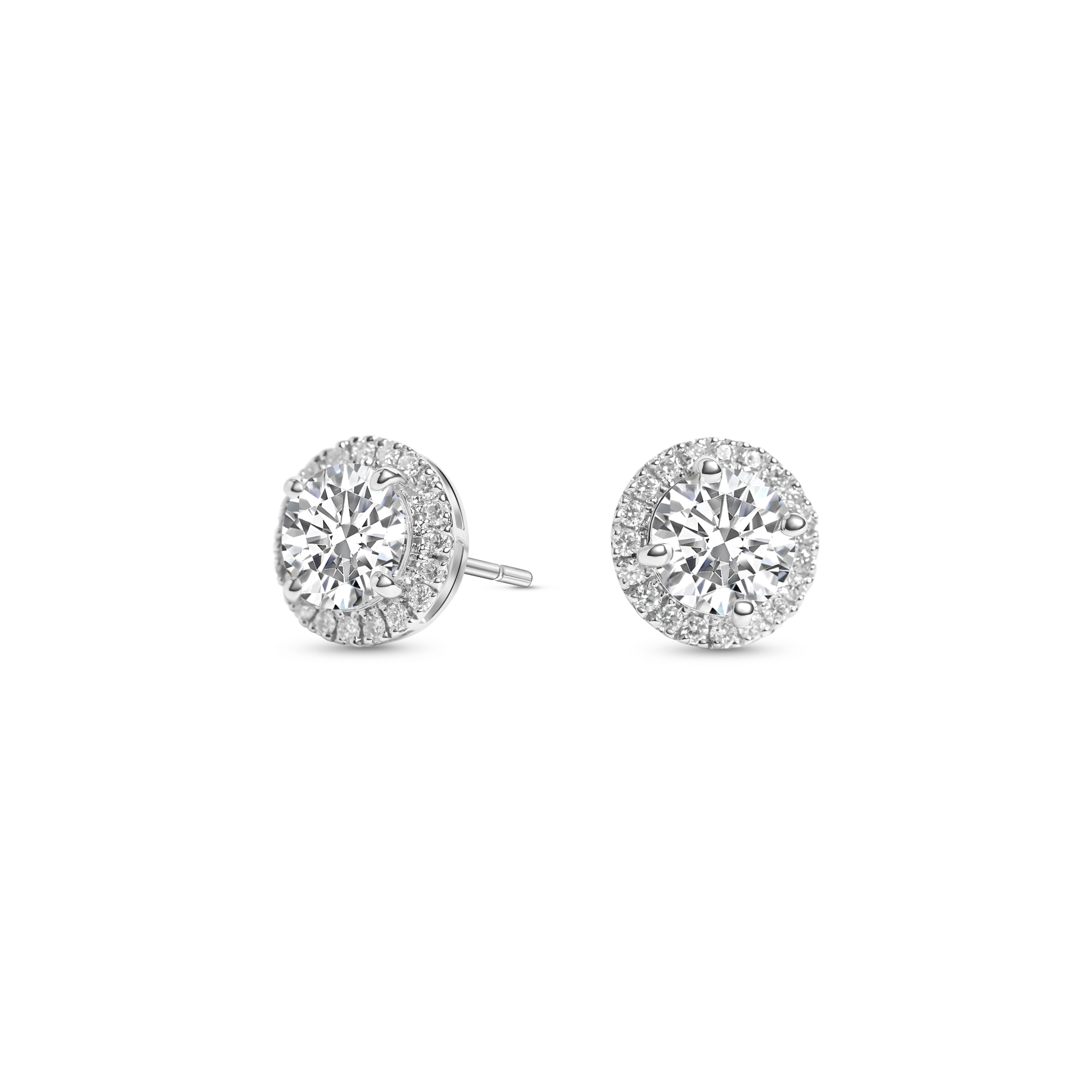 Helena Halo Diamond Studs