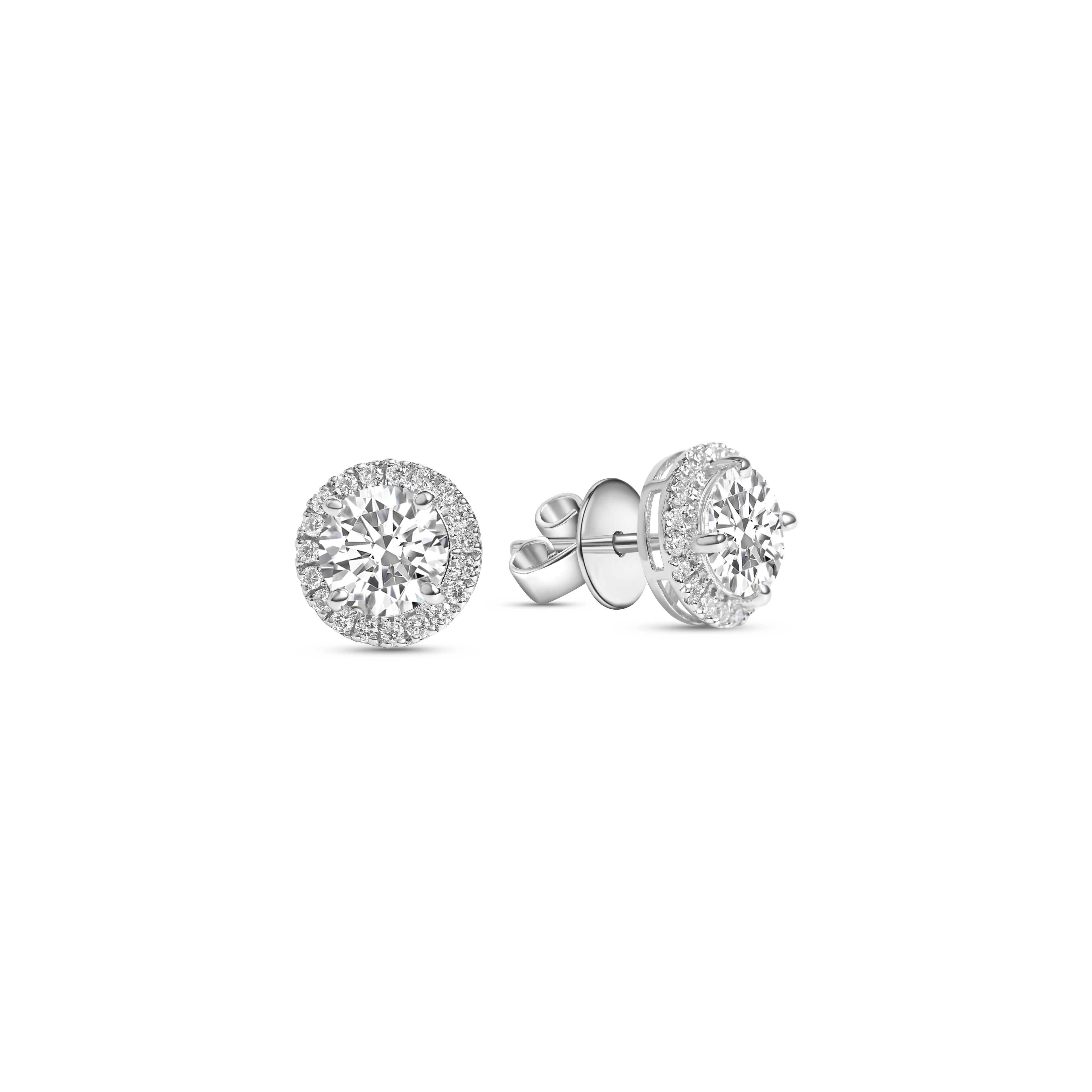 Helena Halo Diamond Studs