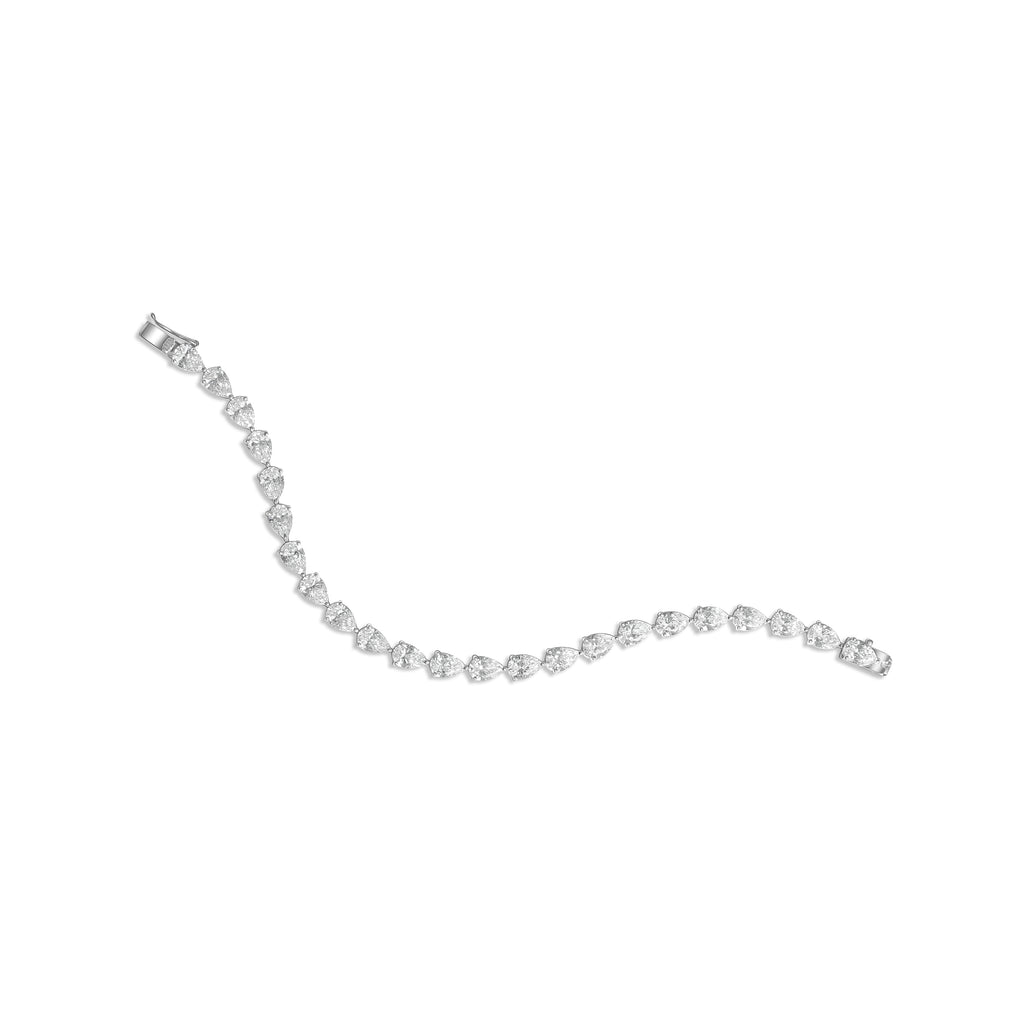 Aurélie Pear Diamond Tennis Bracelet