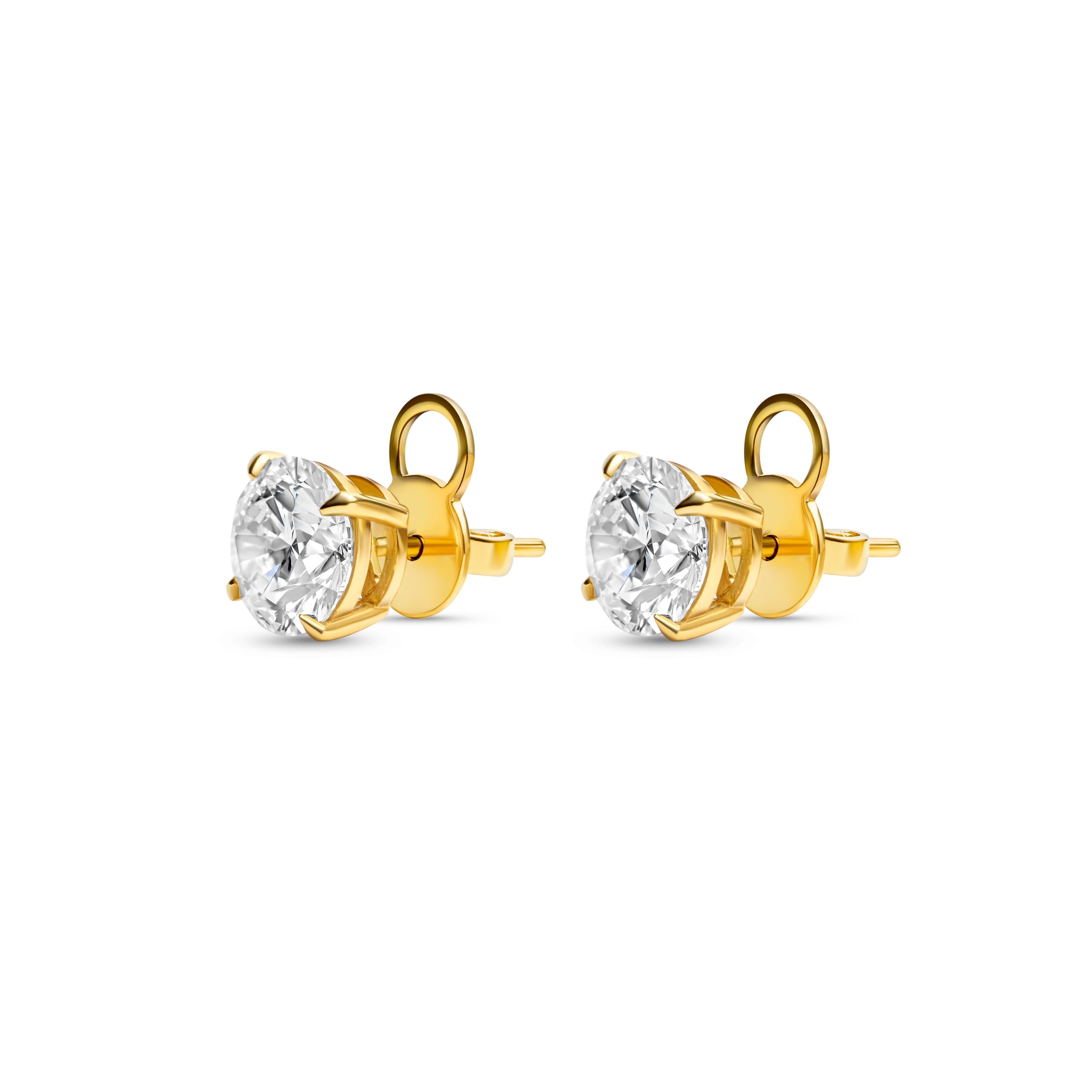 Bianca Round Diamond Studs