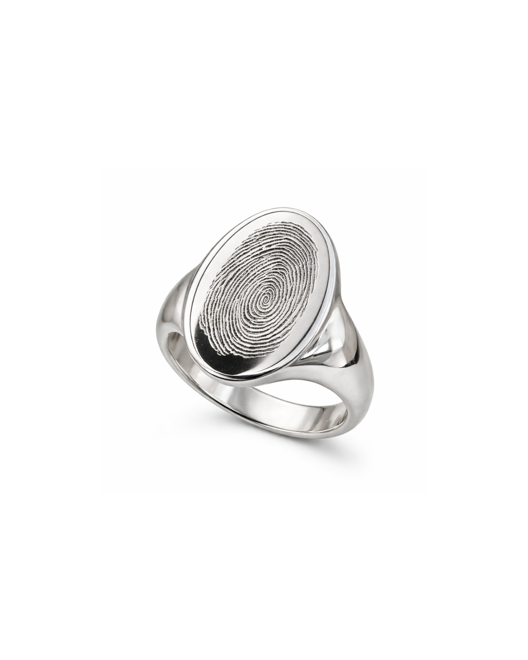18K gold fingerprint signet ring