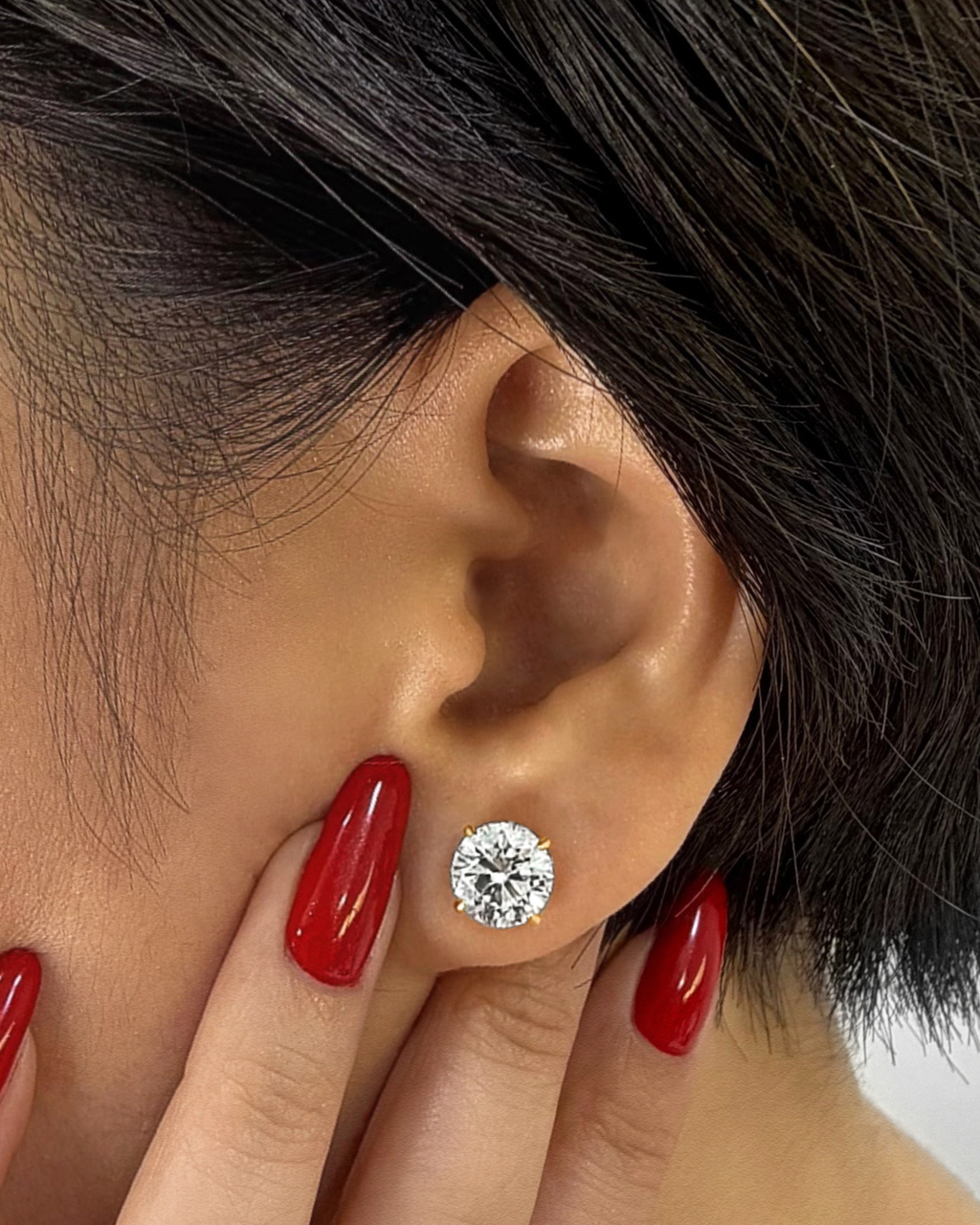 Bianca Round Diamond Studs
