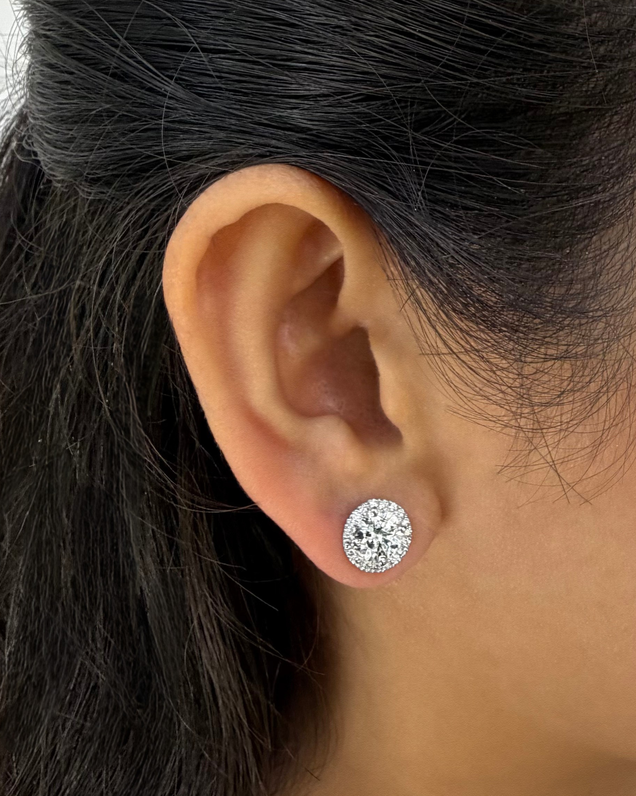 Helena Halo Diamond Studs