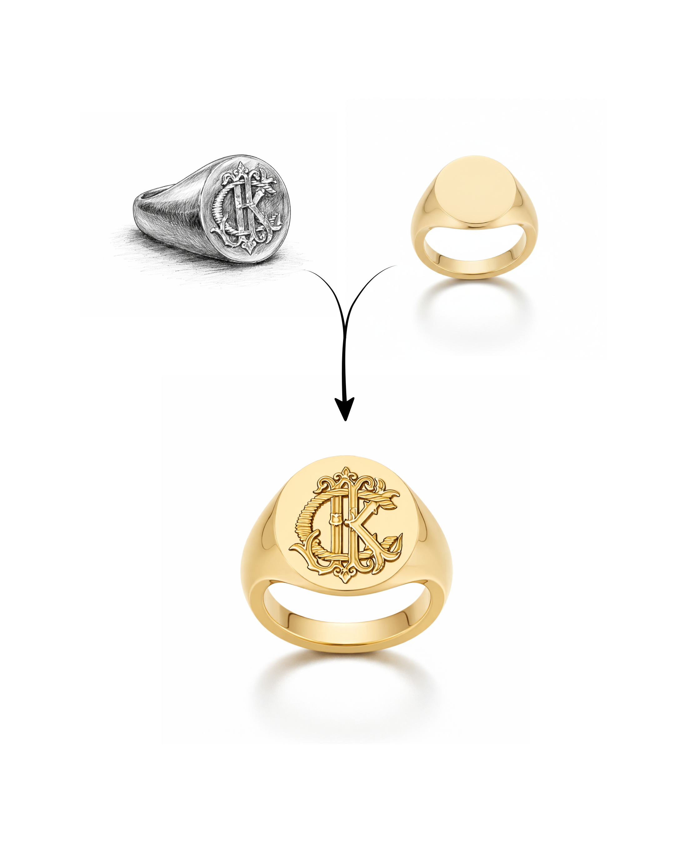 Monogram Signet Ring Service